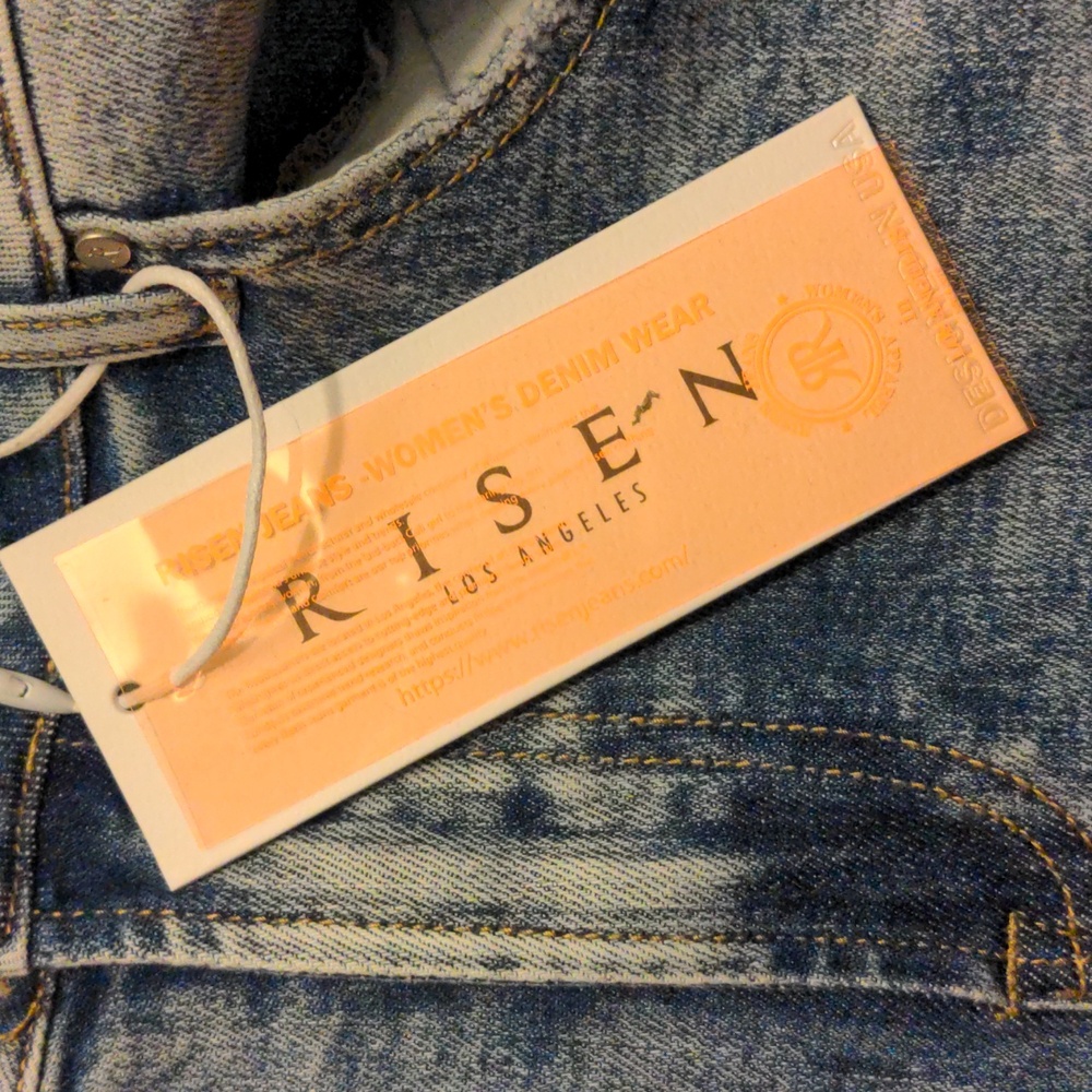 SOLD NEW Acid Washed Ripped Flare Jeans by Risen sz 15/32 Buckle - Picture 7 of 9